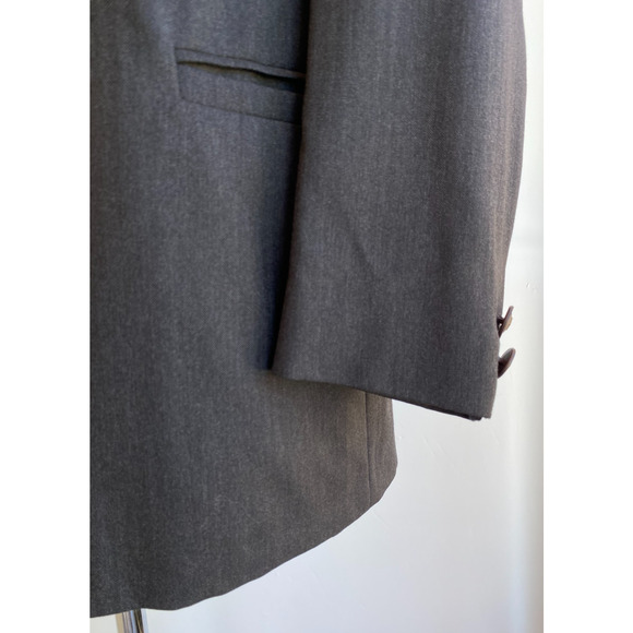 Vtg Gianni Versace Blazer Mens Gray Herringbone Notch Lapel Jacket 52 US 44/46R - Picture 5 of 9